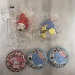【値下げ！】サンリオ刺繍缶バッチ、カプセルトイ