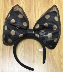 ディズニー　カチューシャ　リボン　黒