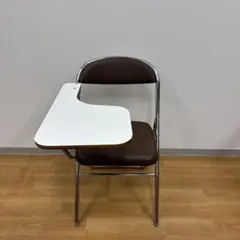 ④ ブラウン折りたたみ式デスク付きチェア