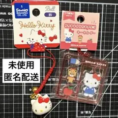 未使用　サンリオ　ハローキティ　アクリル　キーホルダー　鈴　根付け　ストラップ