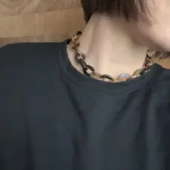 オリジナル❣️チェーンチョーカー　バッファローホーンネックレス　水牛　天然素材