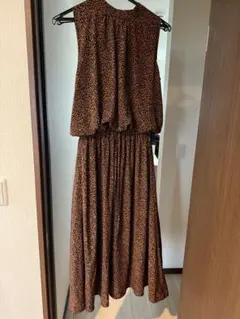 花柄ノースリーブカットソーワンピース