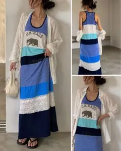 【1点限定】RAGS ロングキャミワンピース