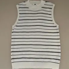 UNIQLO ボーダー ノースリーブ ニット M