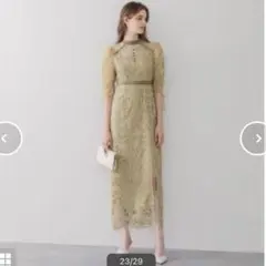 Leja】 シアーパフスリーブグリッターIラインドレスワンピース - メルカリ
