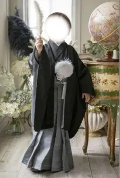 Catherine Cottage 黒紋付袴セット100cm 七五三