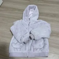 メゾピアノ アウター 薄紫色 フード付き