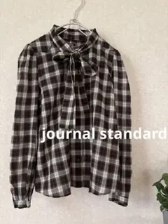 ジャーナルスタンダード チェック柄　ボウタイ2wayブラウス　Mサイズ