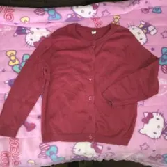 ユニクロ　カーディガン 110cm 濃いピンク