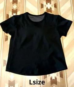 スカーラ　ブラック ヨガTシャツ 　カップ付きtee Lサイズ