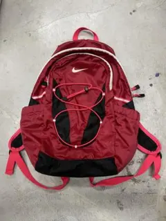 90s NIKE ナイキ　リュック　テック　y2k 赤　センターロゴ　バック