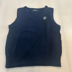 COMME CA ISM ネイビー Vネックベスト 120㎝