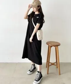 THE NORTH FACE/半袖Tシャツ ワンポイント 膝下ワンピ