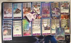 ワンピースカード　紫エネル　デッキ　引退品　スリーブ、ローダー付き ワンピースカード 紫エネル デッキ 引退品 スリーブ、ローダー付き
