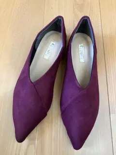 バーガンディ フラットシューズ　mathilda 22cm