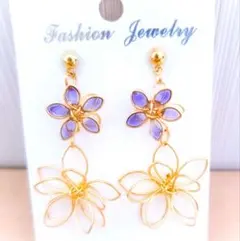 507③# ピアス ハンドメイド フラワー レジン 桜 夏ピアス 春ピアス