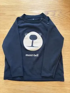 mont-bell クマ顔プリント 長袖Tシャツ 90
