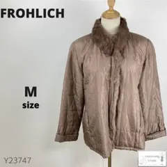 訳有美品 FROHLICH フローリッチ ダウン ジャケット シルク ラビットのサムネイル