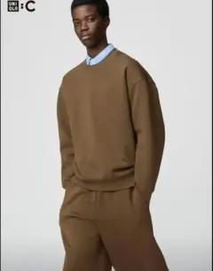 UNIQLO C オーバーサイズスウェットシャツ BROWN
