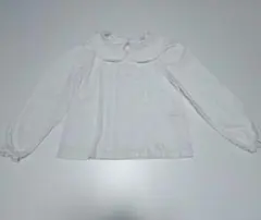 ZARA キッズ 丸襟カットソー ホワイト 130cm