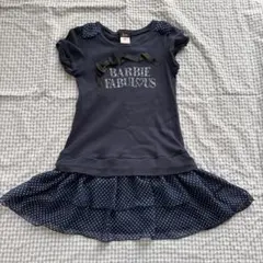 Barbie 半袖ワンピース 140A ネイビー
