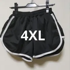 4XL ヨガパンツ ショートパンツ　ブラック used品 傷あり