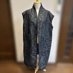 本場大島紬7マルキ 着物リメイク ロングワンピース風 - メルカリ