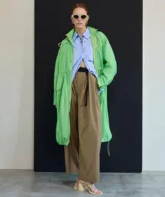 【やっこねえ様専用】フード付きミントグリーンロングコート