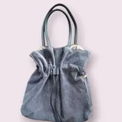 ストライプ コーデュロイ トートバッグ