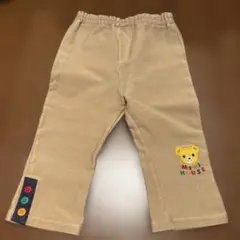 MIKI HOUSE ベージュパンツ クマ刺繍