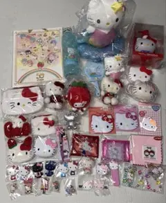 レアあり Hello Kitty ぬいぐるみ ペン 根付け 缶バッジ まとめ売り