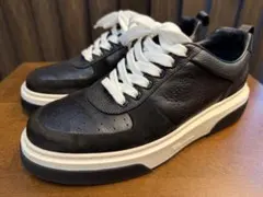 【未使用に近い】Ferragamo メンズレザースニーカーイタリア製定価12万円