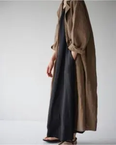 WIRROW / Bamboo Linen Double Over Coatのサムネイル