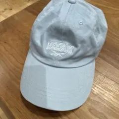 Reebok キャップ 水色　ロゴ刺繍 調整可 綿100% Fのサムネイル