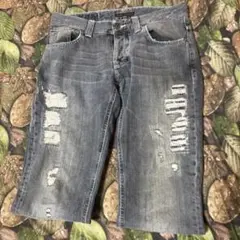 Nudie Jeans デニムパンツ ダメージ加工 グレー　y2kのサムネイル