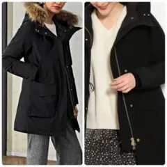 完売品◆グリーンレーベルリラクシング 撥水 マウンテン ダウンコート ファー L