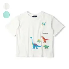 moujonjon 恐竜ワッペン半袖Tシャツ　m36899のサムネイル