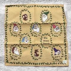 【新品未使用】 ディズニー 白雪姫 7人の小人 ハンカチ レトロ