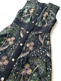 ジャンバティスタ・ヴァリ 希少 豪華な総刺繍 ワンピースのサムネイル