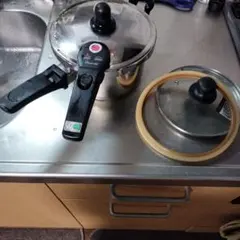 Wonder chef ワンダーシェフ 片手圧力鍋 ガラス蓋付きのサムネイル