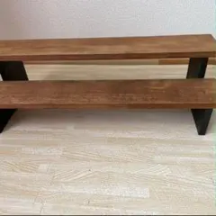 杉無垢 飾り棚 幅90cm 無塗装×アイアン脚 ハンドメイド スギ - メルカリ