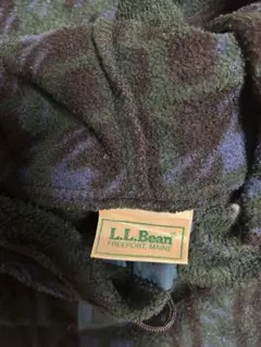 L.L.Bean フリースパーカー グリーンチェック