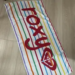 ROXY バスタオル　ボーダー　フリンジ　ビーチタオル　大判 ROXY バスタオル ボーダー フリンジ ビーチタオル 大判 - メルカリ