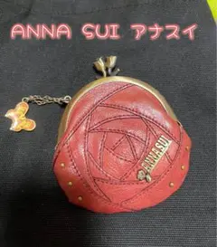 ANNA SUI 赤い二つ折り財布 バラの刺繍のサムネイル