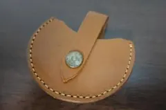 レンズキャップホルダー　ブラウンレザー