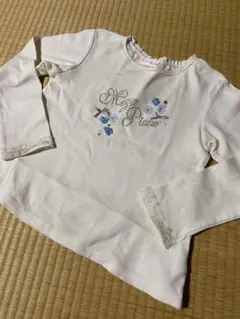 mezzo piano 刺繍入り長袖カットソー 140