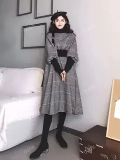 格子 グレンチェック ワンピース