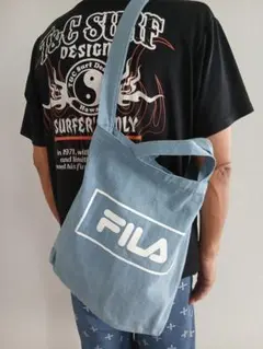 FILA デニム トートバッグ ショルダー 2WAY