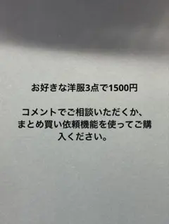 お好きな洋服3点1500円