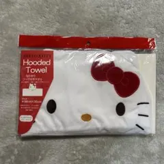 新品HELLO KITTY フード付きタオル 約98cm×35cm